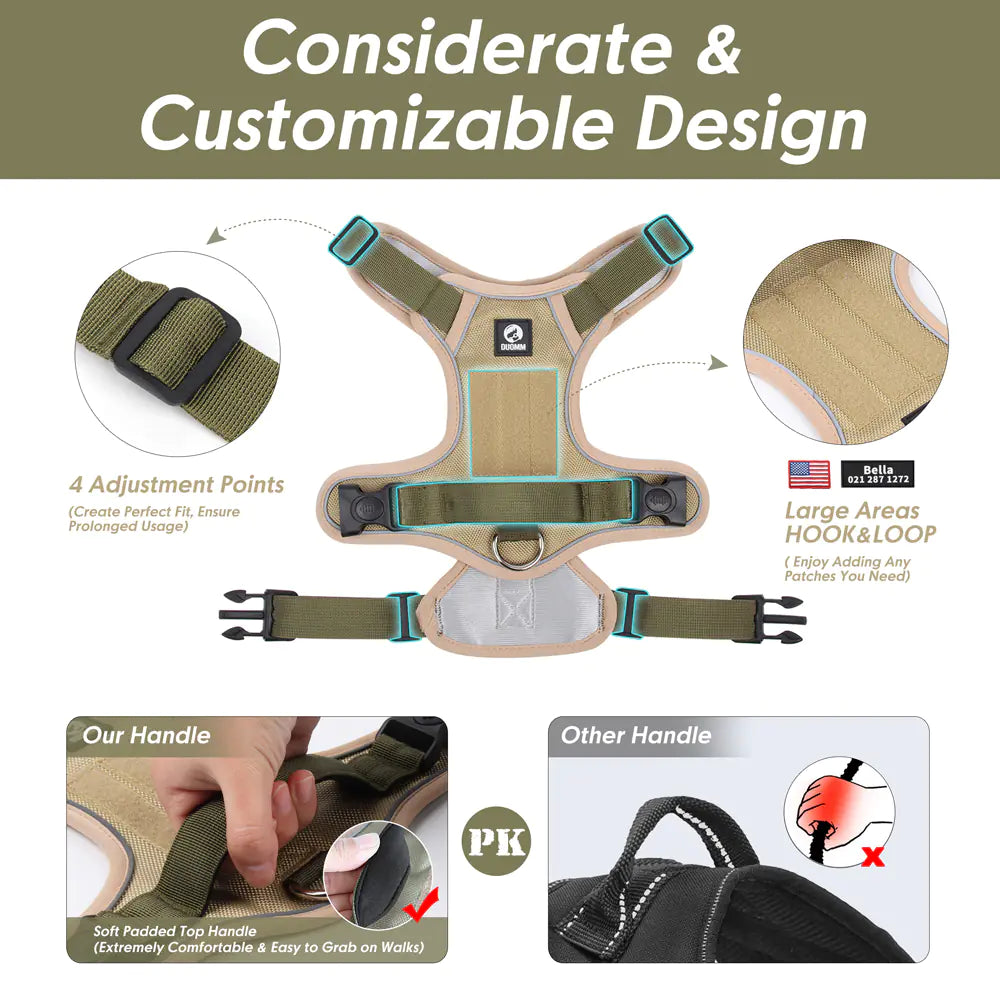 Reflective No Pull Dog Harness with Control Handle